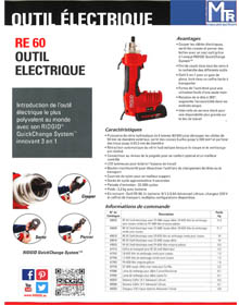 RE 60 Outil électrique